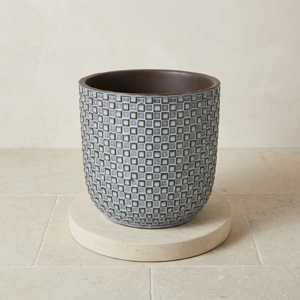 Pot Mini relief - blauw - Ø7cm