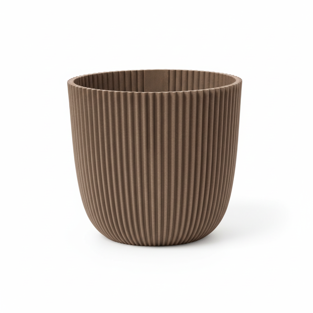 Pot Capi Nature Groove Made With Warm - taupe - Ø17cm