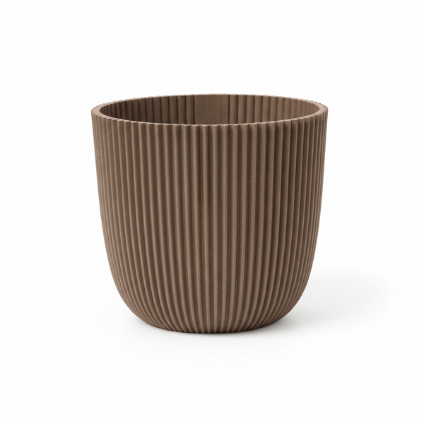 Pot Capi Nature Groove Made With Warm - taupe - Ø17cm