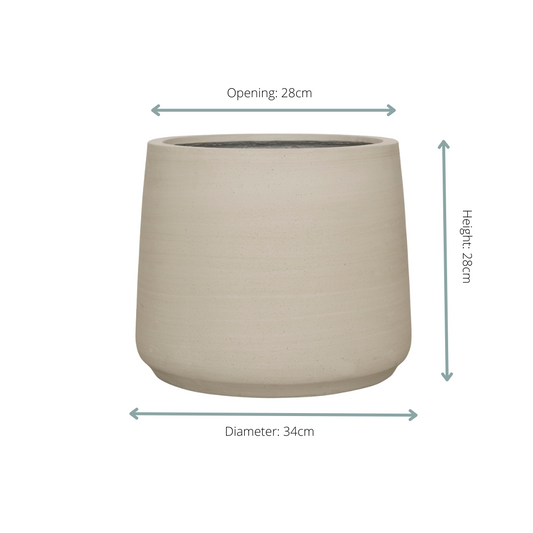 Pot Jumbo Patt - beige washed - Ø34cm - ↕28cm