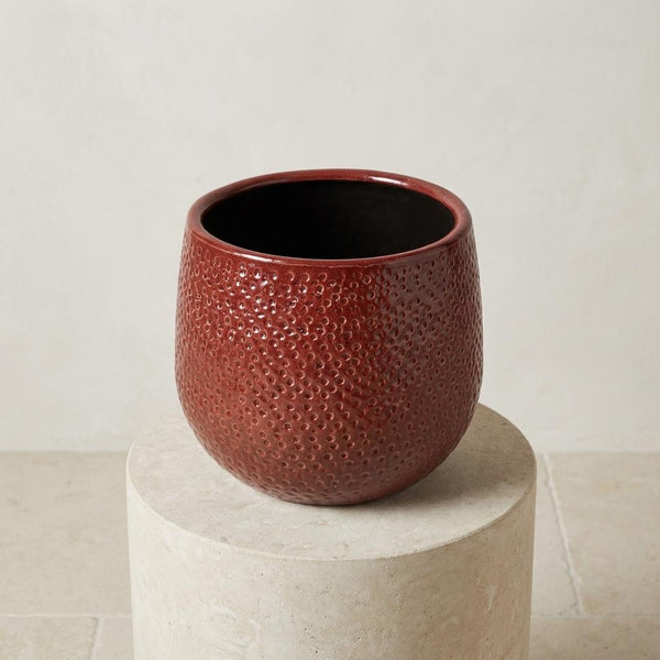Pot Gabriel rond - bordeaux - Ø14cm