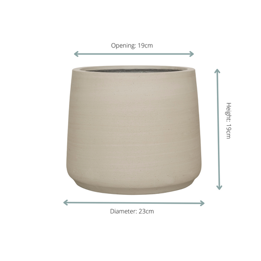 Pot Jumbo Patt - beige washed - Ø23cm - ↕19cm