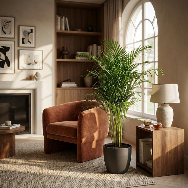 Arecapalm - Areca Palm - incl. Pot - Grijs - Ø21cm - ↕100cm