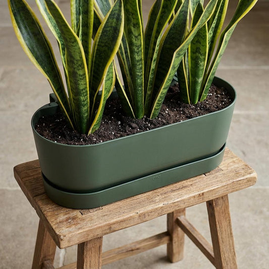 Pot Elho Greenville Easy Balcony - leaf green - Ø25cm