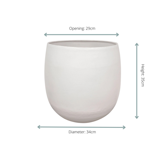 Pot Stijn - wit - Ø35cm - ↕34cm