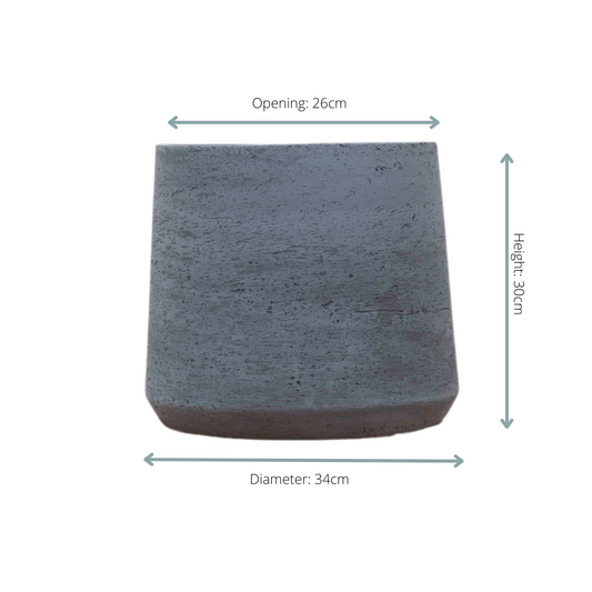 Pot Aniek - antraciet - Ø34cm - ↕30cm