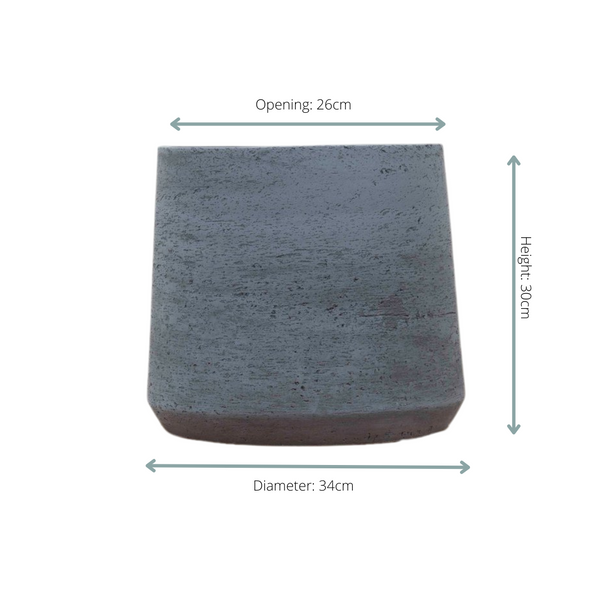 Pot Aniek - antraciet - Ø34cm - ↕30cm