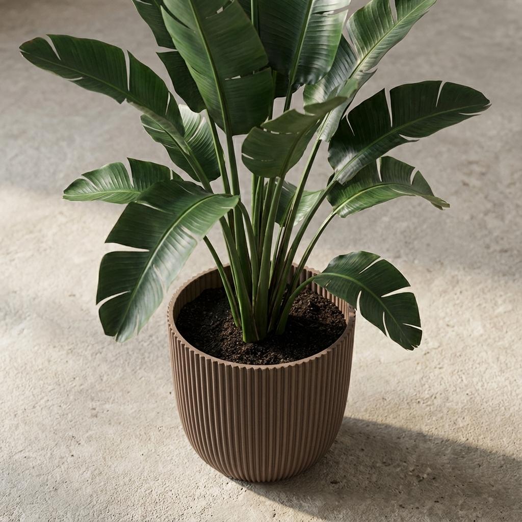 Pot Capi Nature Groove Made With Warm - taupe - Ø25cm