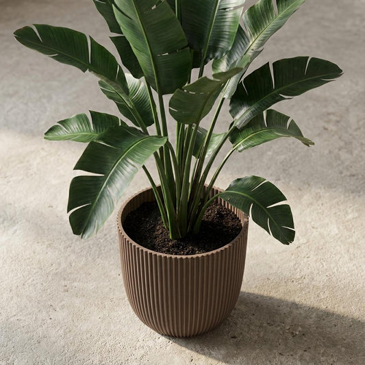 Pot Capi Nature Groove Made With Warm - taupe - Ø25cm