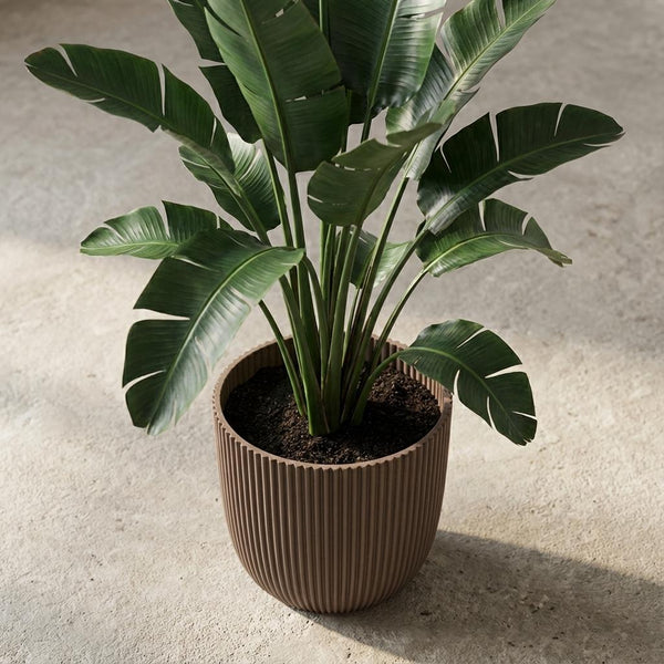 Pot Capi Nature Groove Made With Warm - taupe - Ø25cm