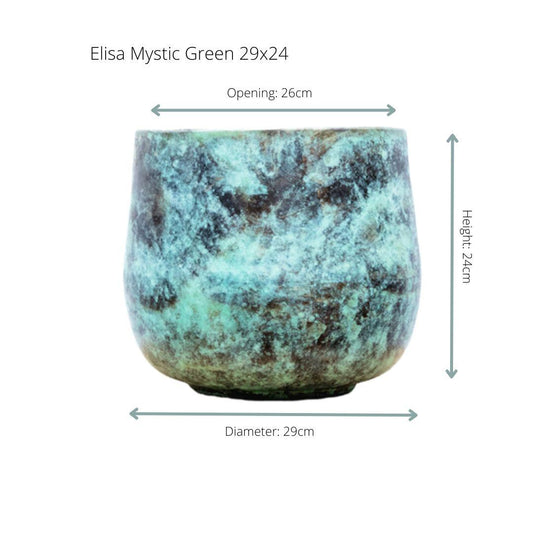 Pot Elisa Mystic - green - Ø29cm - ↕24cm