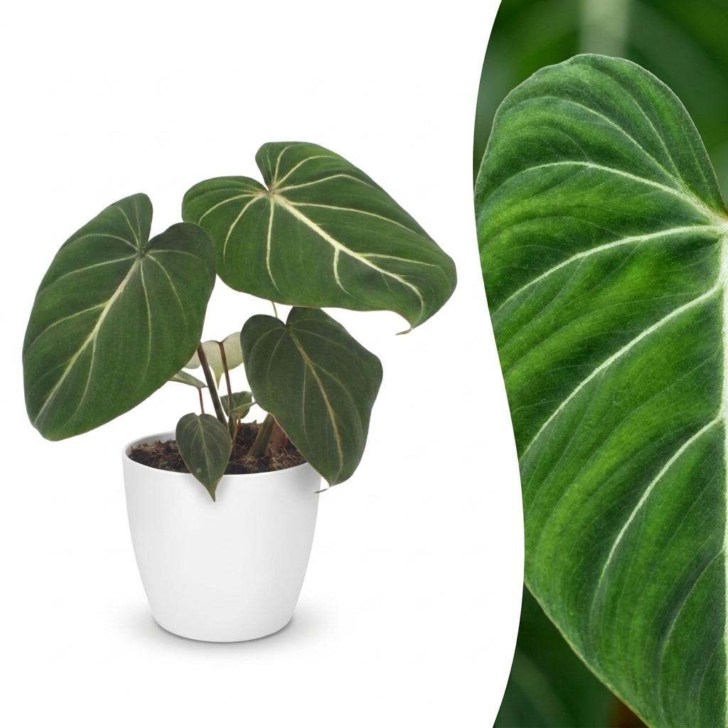 Philodendron Gloriosum - incl. Elho Potter - wit - Ø12cm - ↕25cm