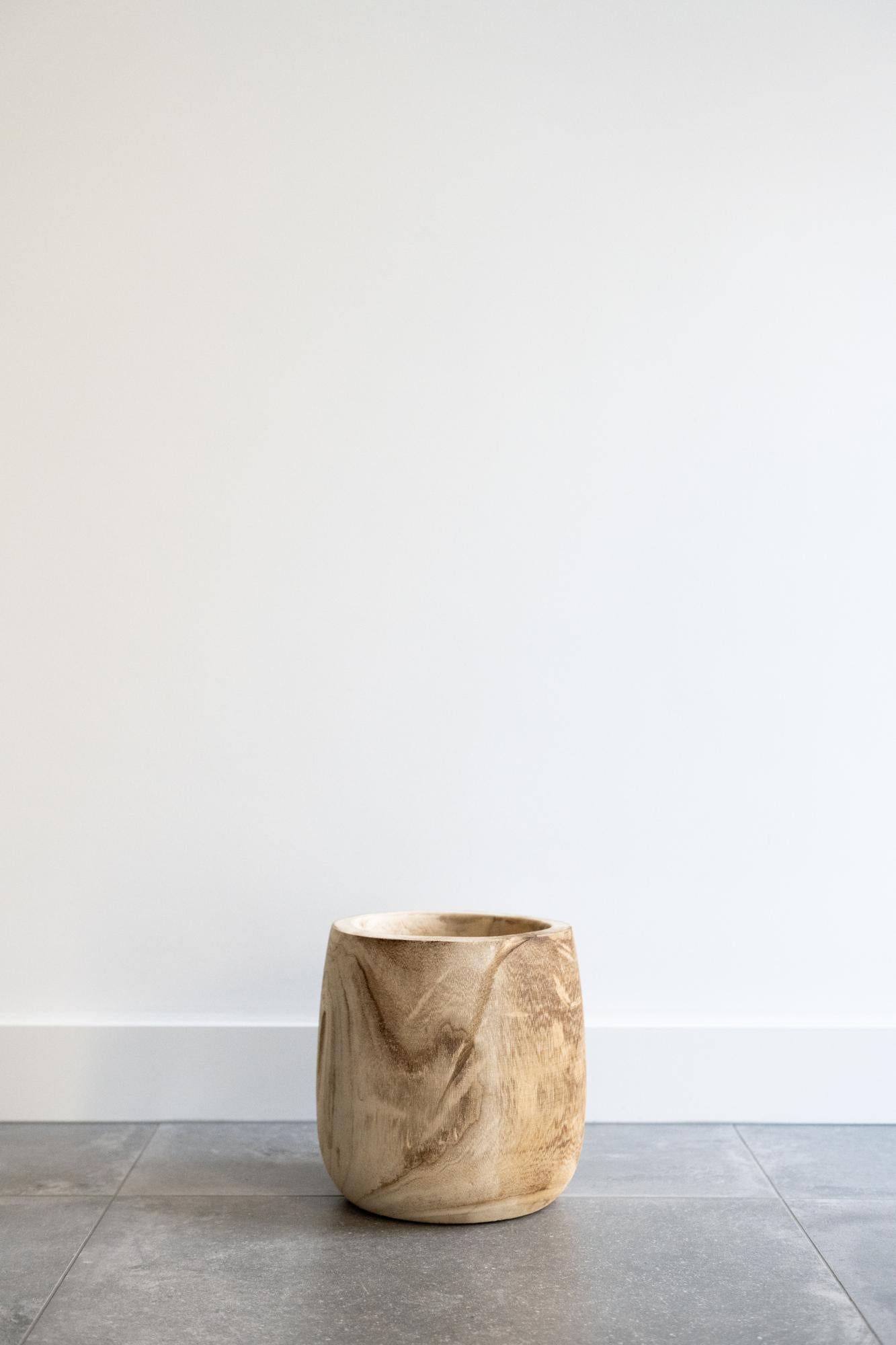 Pot Hout lichtbruin Pia - Ø23cm - ↕25cm