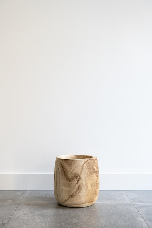 Pot Hout lichtbruin Pia - Ø23cm - ↕25cm