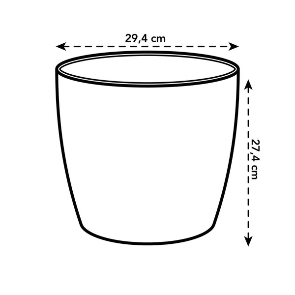 Pot Elho Brussels Round - antraciet - Ø30cm - ↕27cm