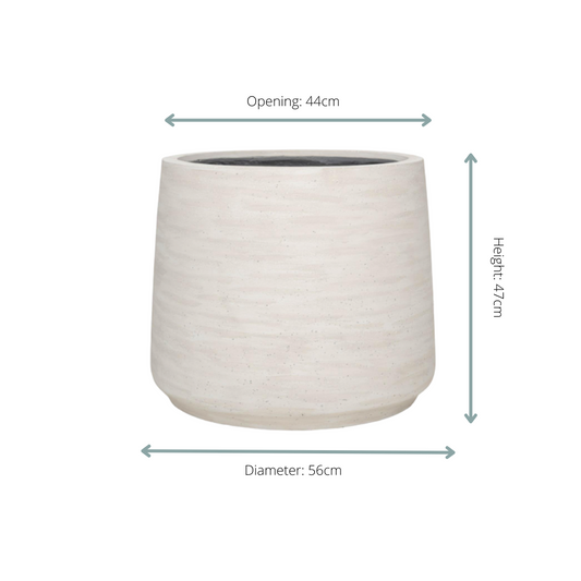 Pot Jumbo Patt - ivory washed - Ø56cm - ↕47cm