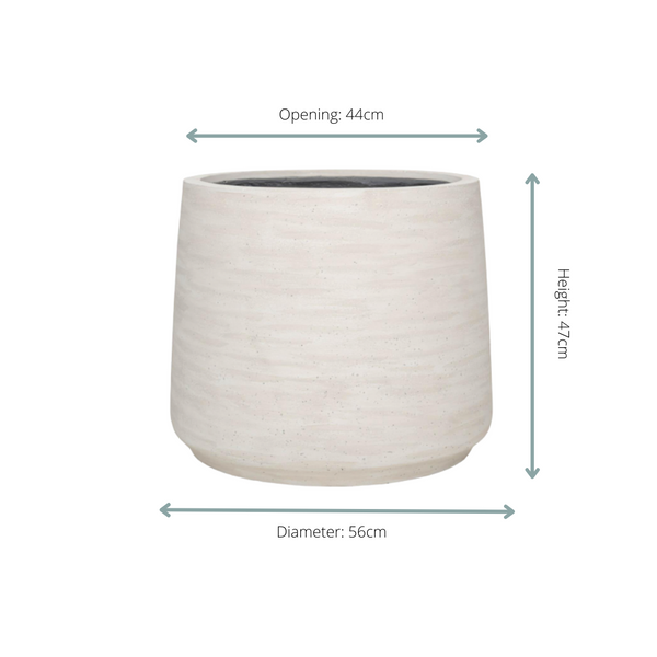 Pot Jumbo Patt - ivory washed - Ø56cm - ↕47cm
