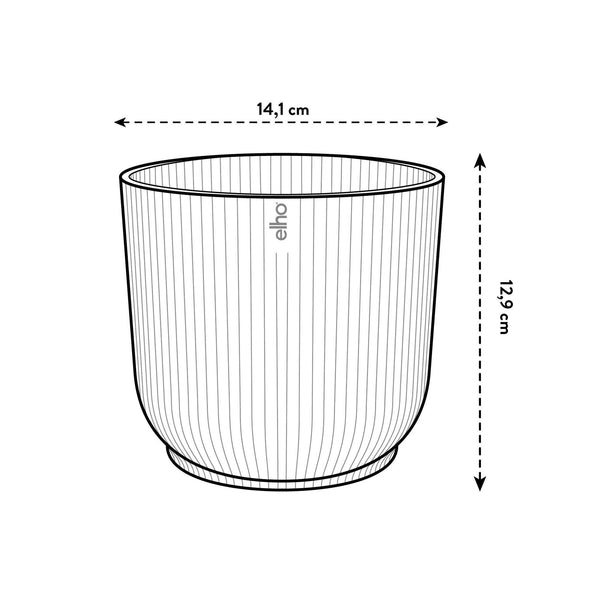Pot Elho Vibes Fold Round - roze - Ø14cm - ↕13cm