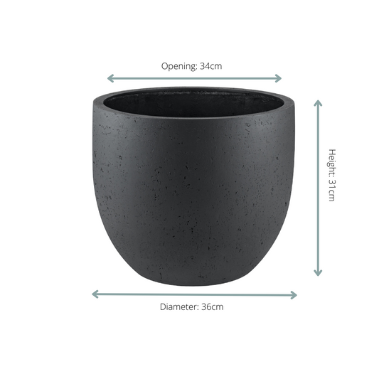 Pot Grigio New Egg - antraciet - Ø36cm - ↕31cm