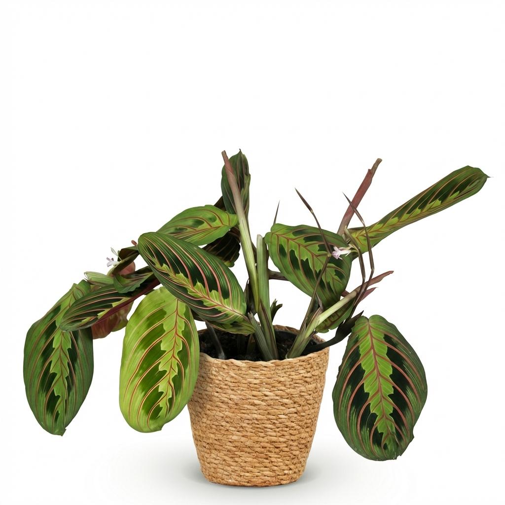 Gebedsplant - Maranta Fascinator Tricolour - incl. mand - Ø12cm - ↕25cm