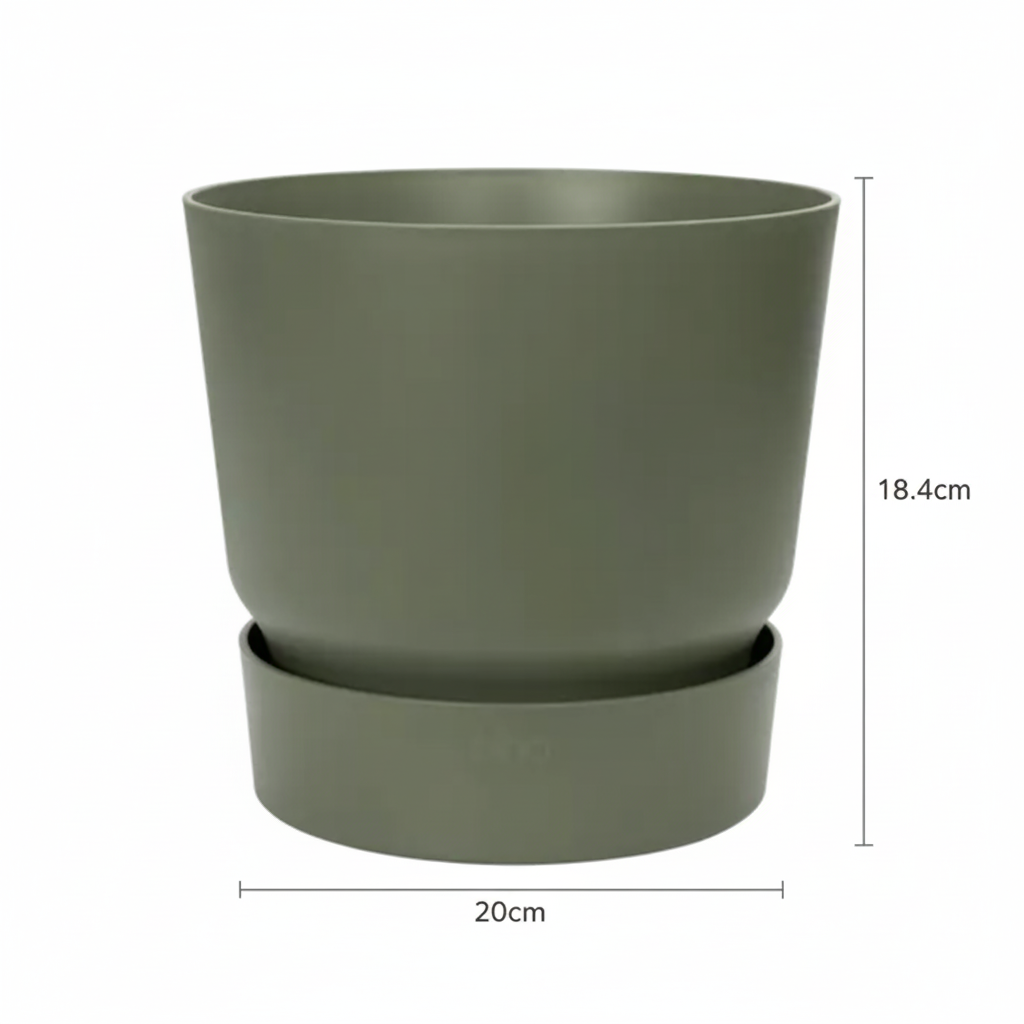 Pot Elho greenville round - leaf green - Ø20cm