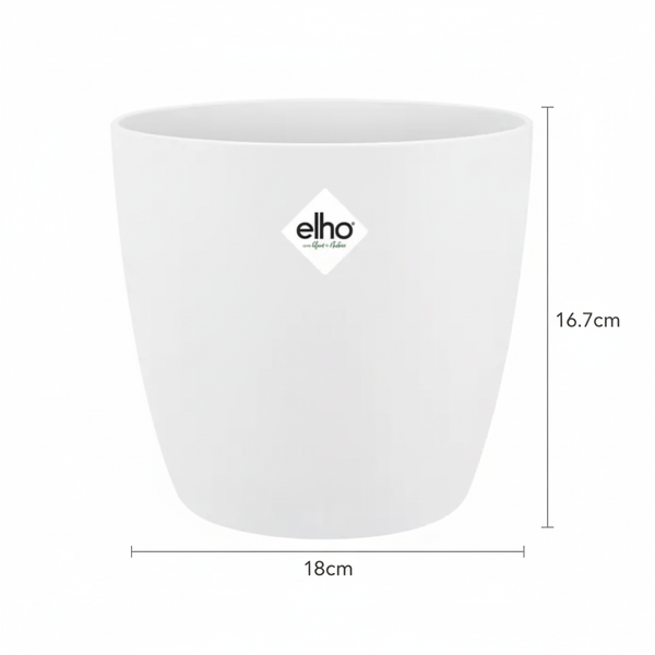 Pot Elho Brussels rond 18cm - wit - Ø18cm
