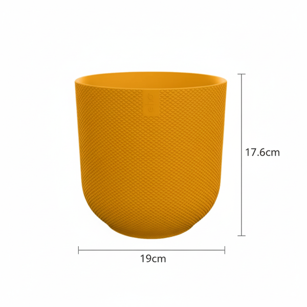 Pot Elho Jazz Round - amber yellow - Ø19cm