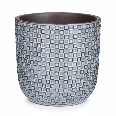 Pot Relief - blauw - Ø13,5cm - ↕13cm