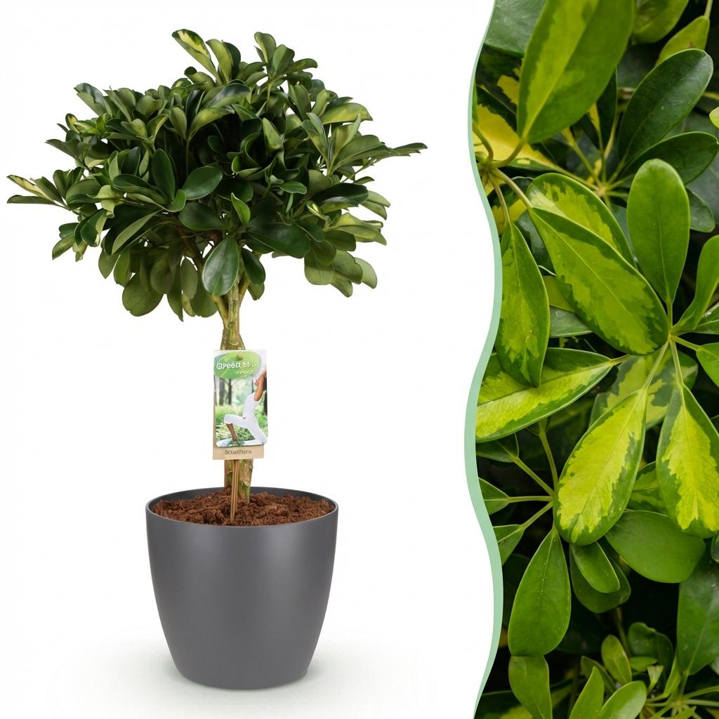 Vingerboom - Schefflera Gold Capelle - Goud - Ø21cm - ↕70-80cm