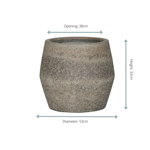 Pot Harley L - dioriet grey - Ø53cm - ↕32cm