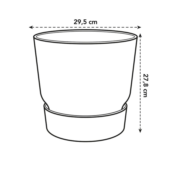 Pot Elho Greenville Round - wit - Ø30cm - ↕28cm