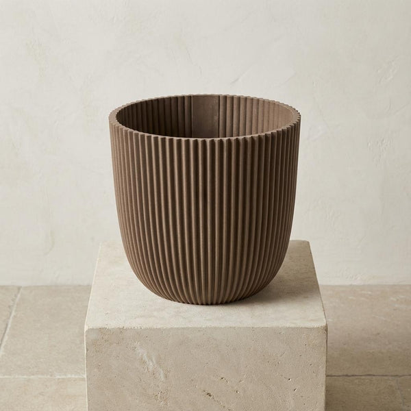 Pot Capi Nature Groove Made With Warm - taupe - Ø17cm
