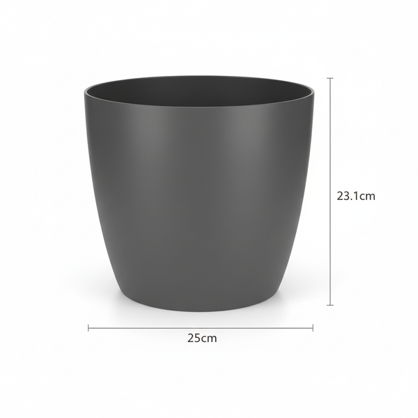 Pot Elho Brussels rond 25cm - antraciet - Ø25cm