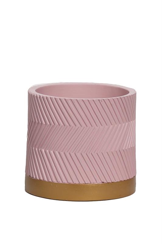 Pot Groovy - pink matte - Ø13cm