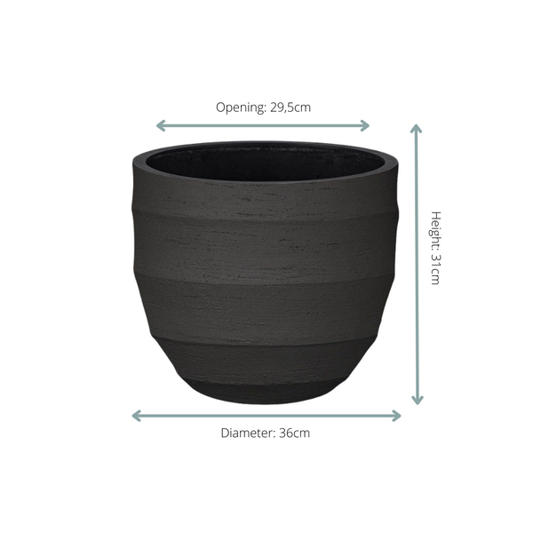 Pot Bordo New Egg - earth - Ø36cm - ↕31cm
