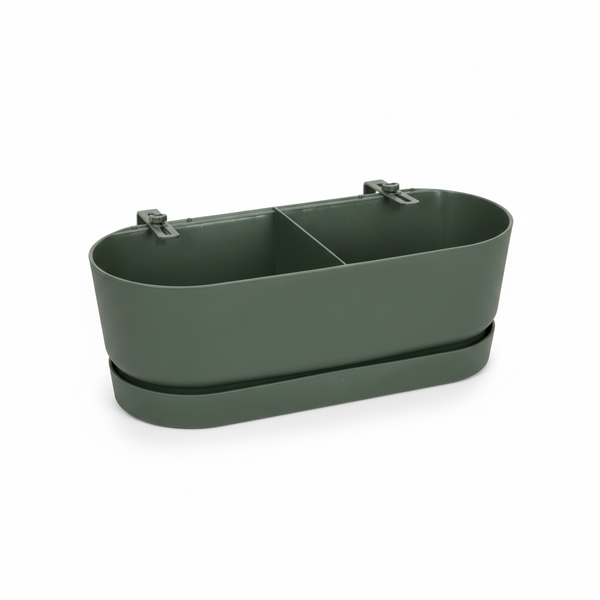 Pot Elho Greenville Easy Balcony - leaf green - Ø25cm