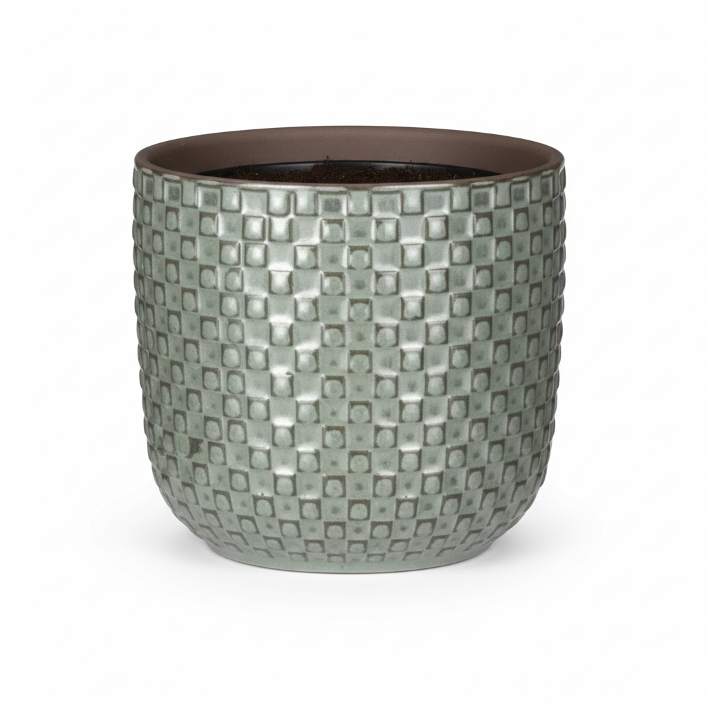 Pot Mini relief - groen - Ø7cm