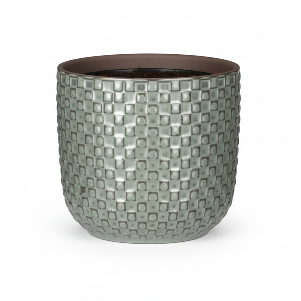 Pot Mini relief - groen - Ø7cm