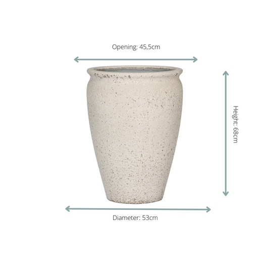 Pot Artemis - chalk white - Ø53cm - ↕68cm
