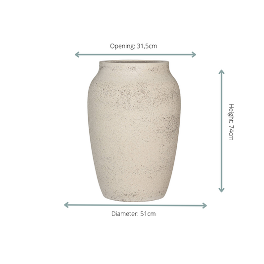 Pot Hera - chalk white - Ø51cm - ↕74cm