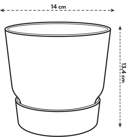 Pot Elho Greenville Round - zwart - Ø14cm - ↕13cm
