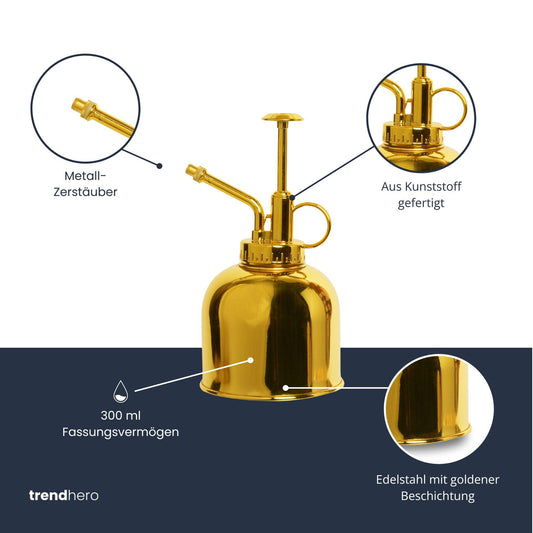 Plantenmister - Goud - Roestvast staal (RVS) - 300 ml