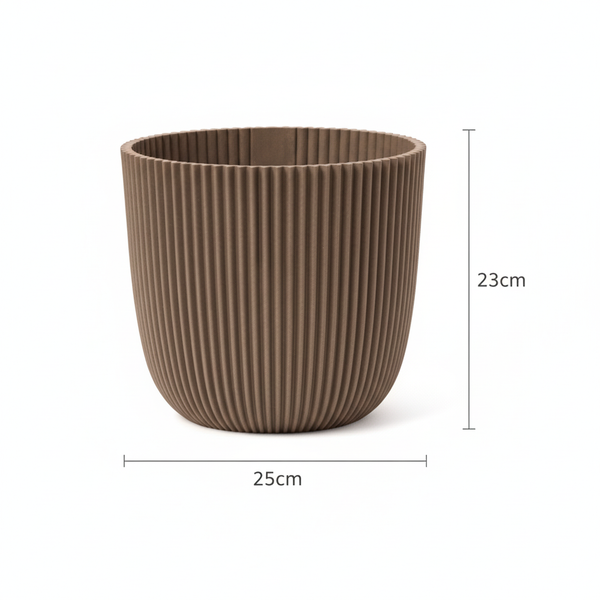 Pot Capi Nature Groove Made With Warm - taupe - Ø25cm