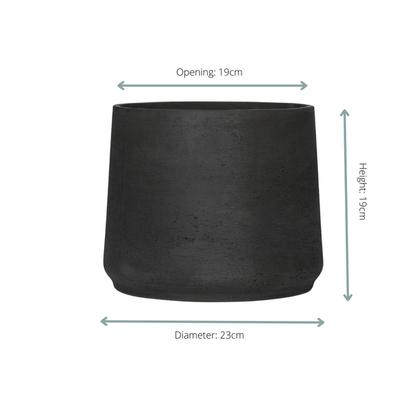 Pot Jumbo Patt - black washed - Ø23cm - ↕19cm