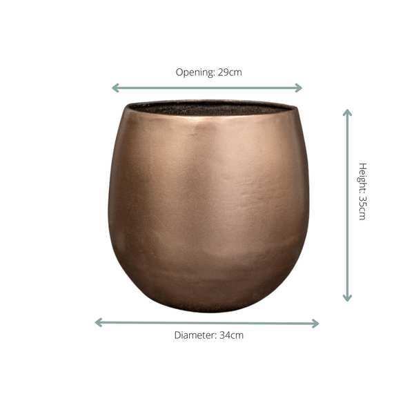Pot Stijn - goud - Ø34cm - ↕35cm